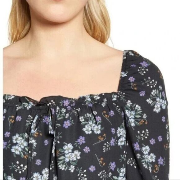 CUPCAKES & CASHMERE Elsie Square Neck Floral Womens Dress Size Small - Picture 2 of 12